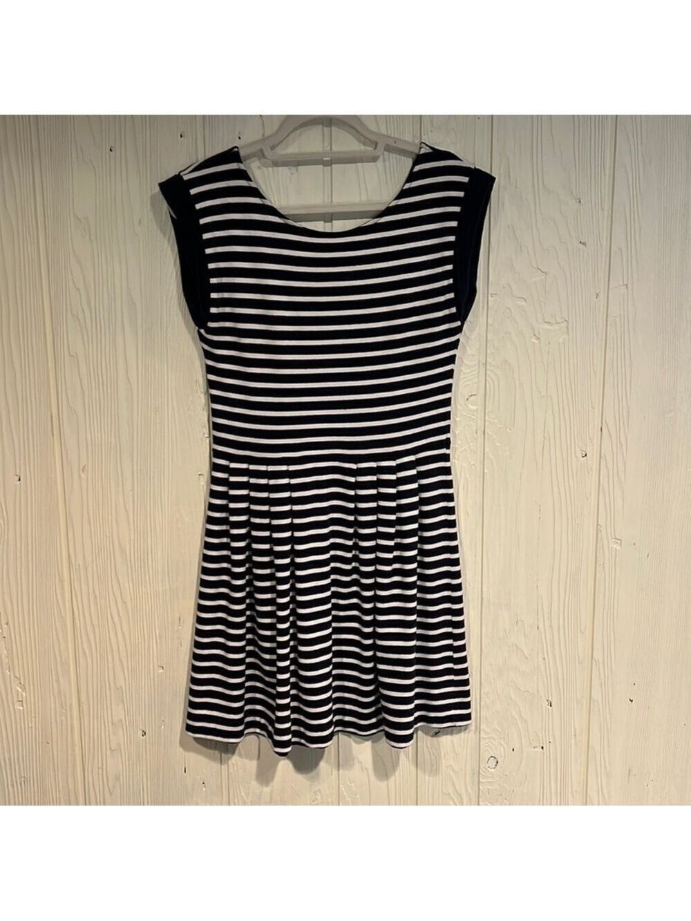 French Connection Blue White Stripe Dress Size 8